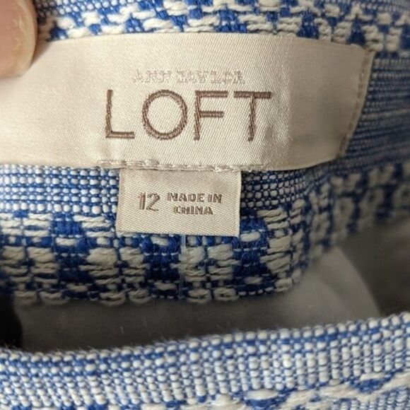 LOFT | NWT Textured Striped Mini Faux Wrap Skirt Size 12 - Picture 7 of 10